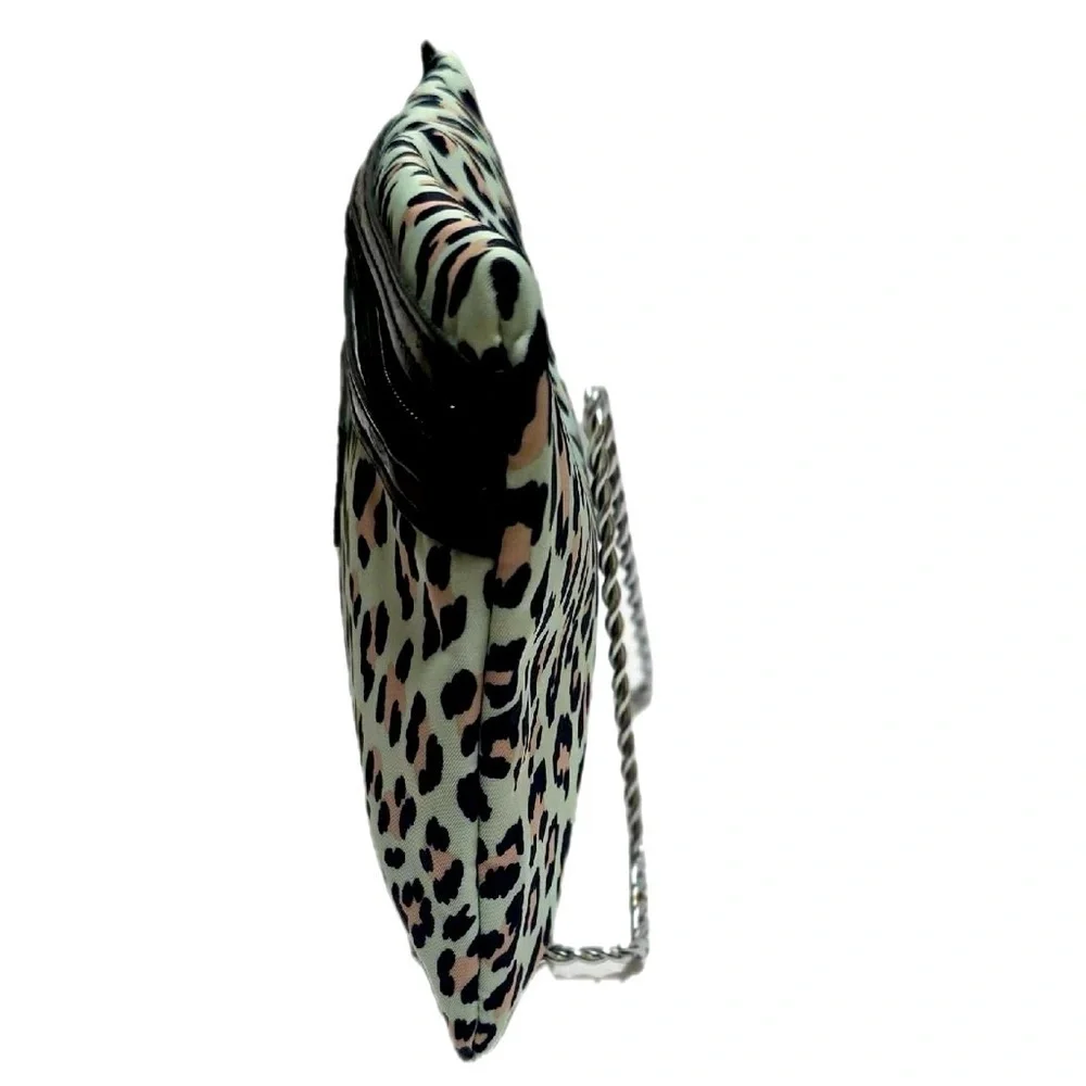 Juicy Couture Leopard Print Clutch - Black and Cream Cosmetic Case